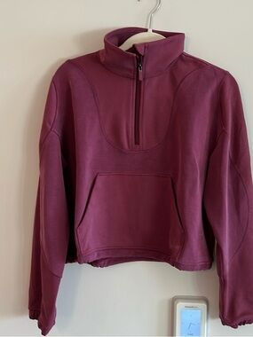 lululemon athletica Half-Zip Pullover Hoodie in Burgundy